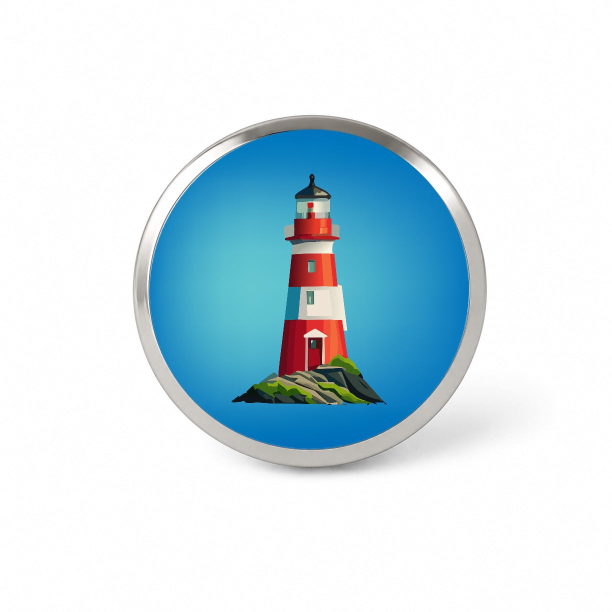 Lighthouse Light House Red White Novelty Hat Backpack Lapel Pin