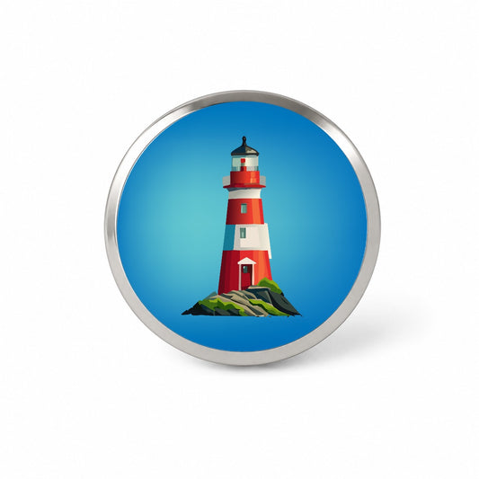 Lighthouse Light House Red White Novelty Hat Backpack Lapel Pin