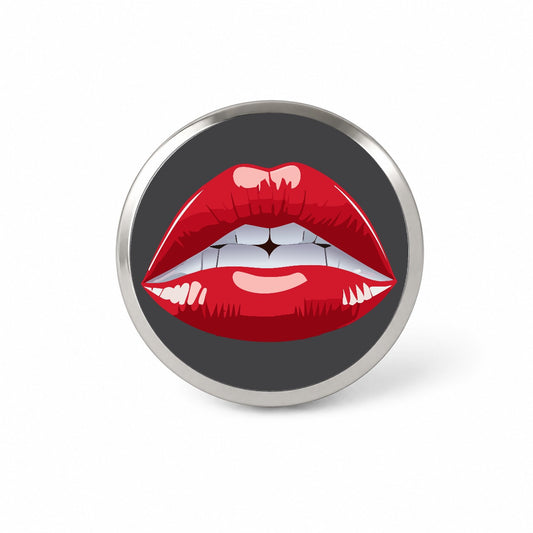Lips Red Lipstick Mouth Novelty Hat Backpack Lapel Pin