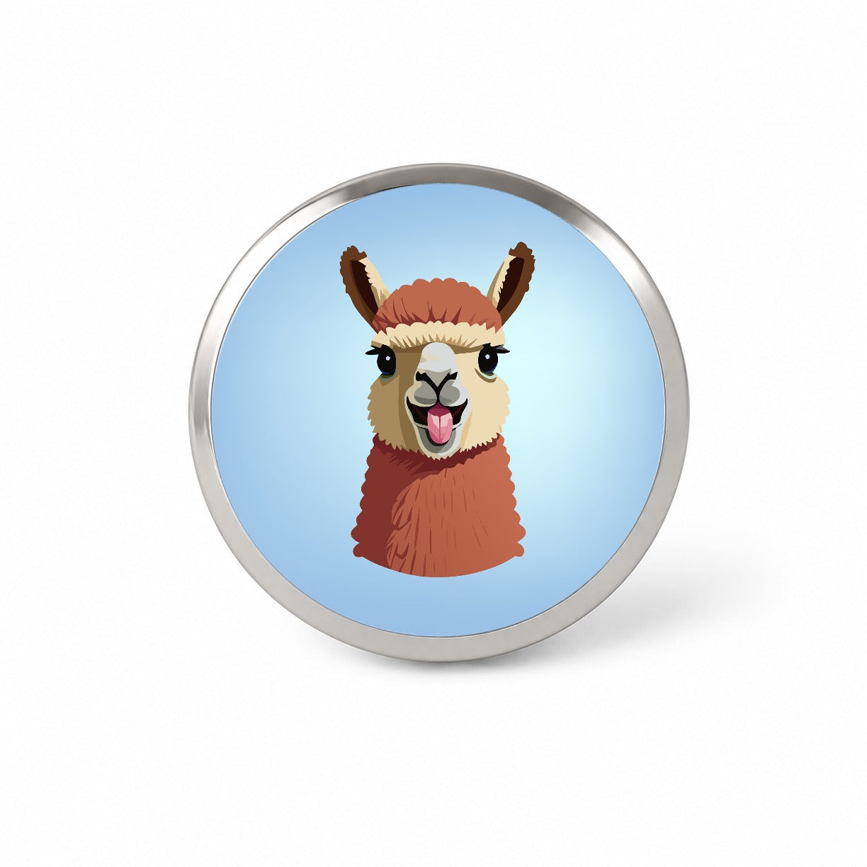 Llama Tongue Sticking Out Novelty Hat Backpack Lapel Pin
