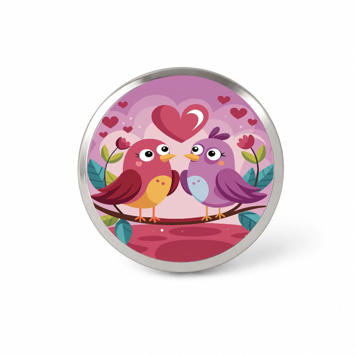 Love Birds Valentines Day Anniversary Wedding Novelty Hat Backpack Lapel Pin