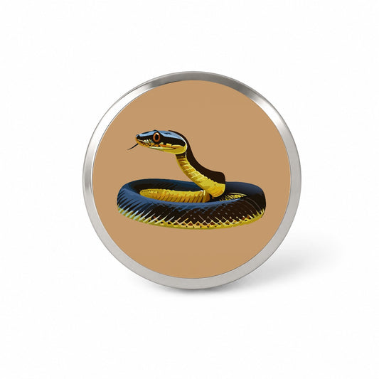 Mamba Snake Coiled Novelty Hat Backpack Lapel Pin