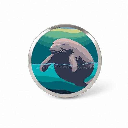 Manatee Ocean Sea Animal Novelty Hat Backpack Lapel Pin