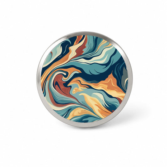 Marble Design Novelty Hat Backpack Lapel Pin