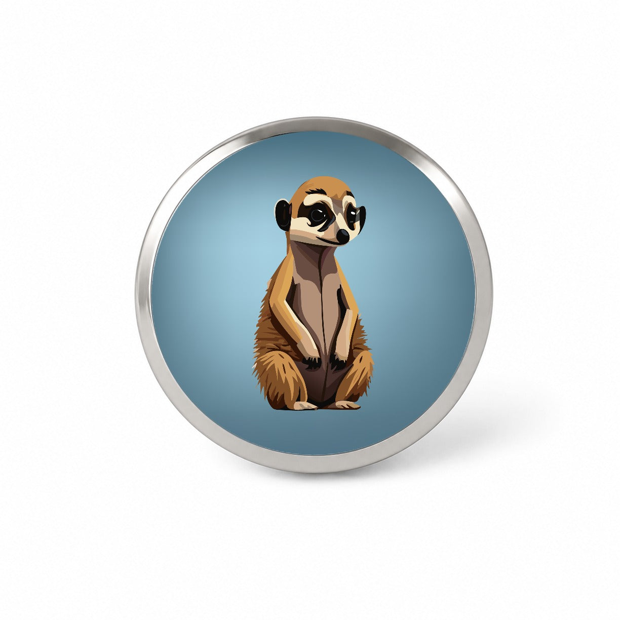 Meerkat Small Mongoose Sitting Novelty Hat Backpack Lapel Pin