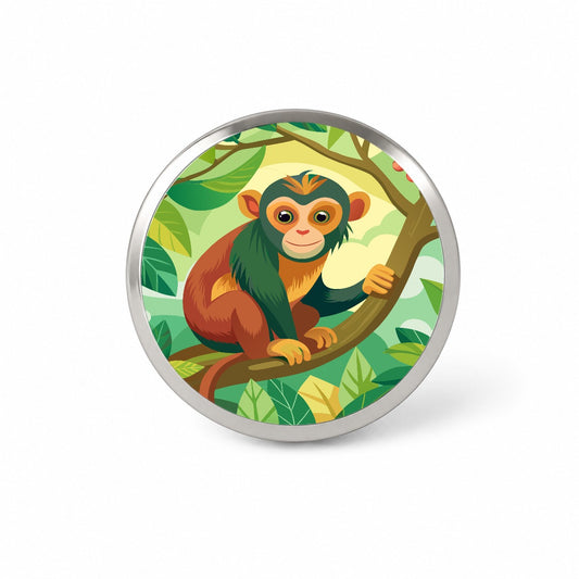 Monkey in Tree Novelty Hat Backpack Lapel Pin
