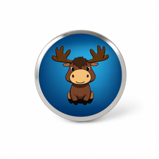 Moose Cute Novelty Hat Backpack Lapel Pin