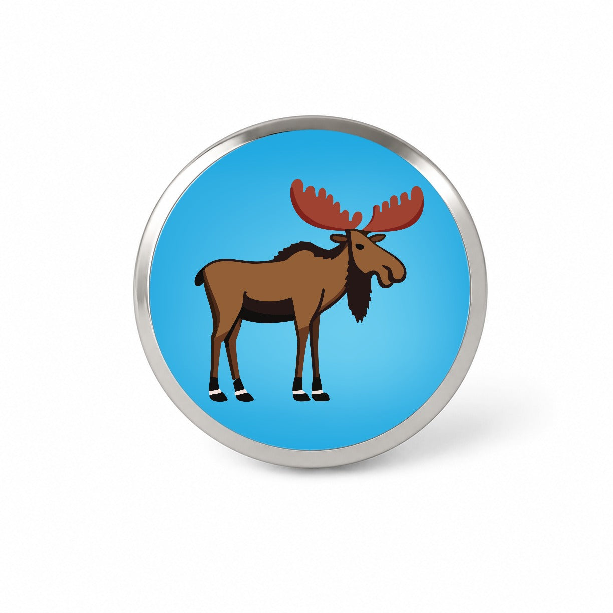 Moose Profile Novelty Hat Backpack Lapel Pin