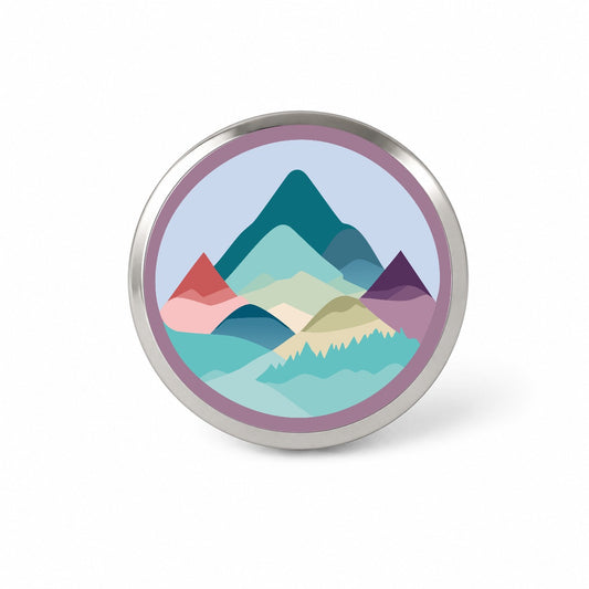 Mountains Pastel Novelty Hat Backpack Lapel Pin