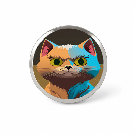 Munchkin Cat Colorful Novelty Hat Backpack Lapel Pin