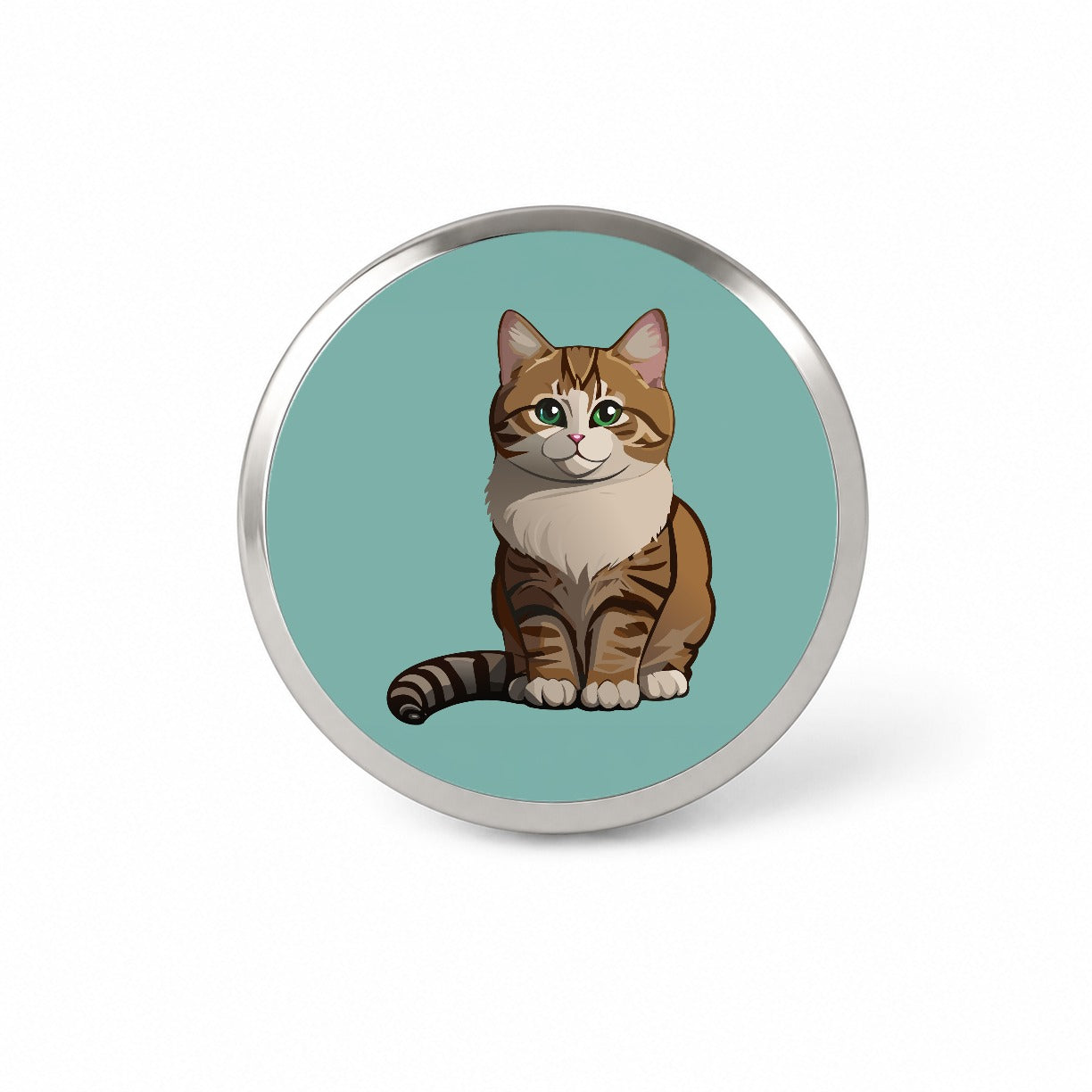 Munchkin Cat Sitting Novelty Hat Backpack Lapel Pin