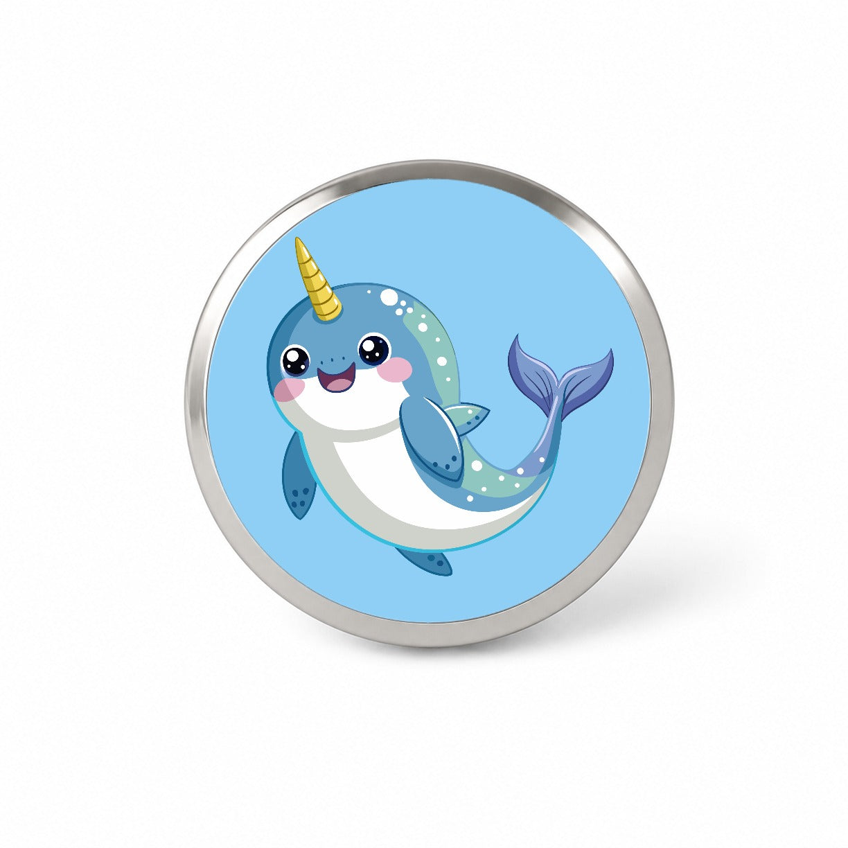 Narwhal Cute Chibi Novelty Hat Backpack Lapel Pin