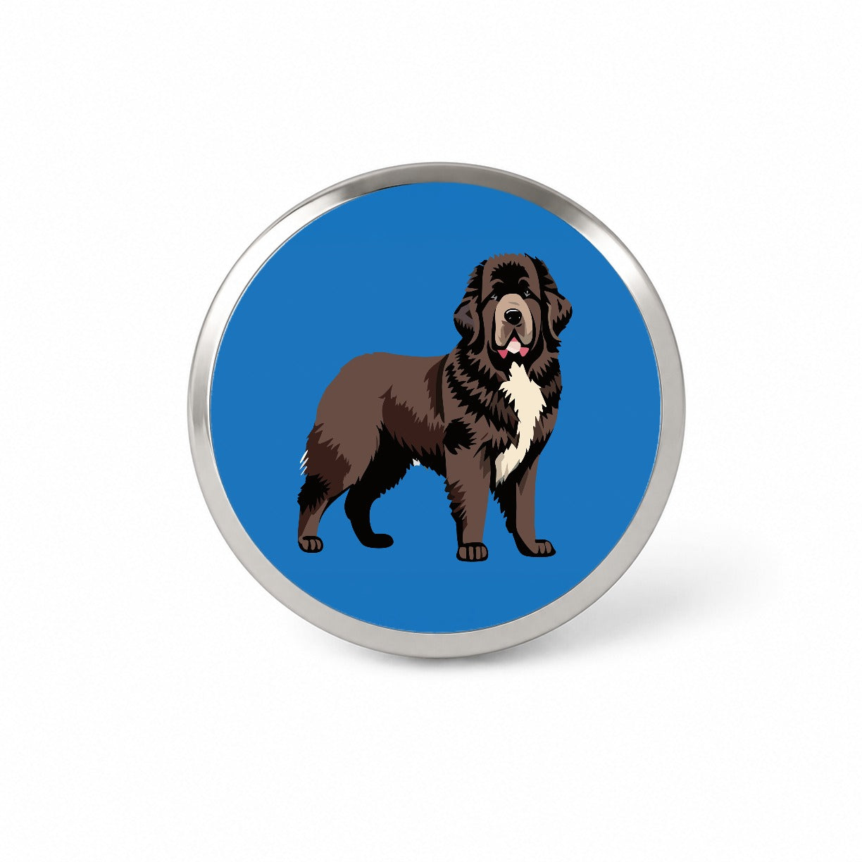 Newfoundland Dog Standing Novelty Hat Backpack Lapel Pin