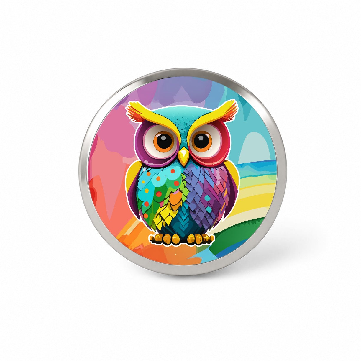 Owl Colorful Novelty Hat Backpack Lapel Pin