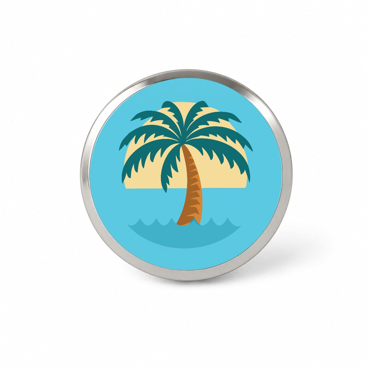 Palm Tree Ocean Tropical Vacation Novelty Hat Backpack Lapel Pin