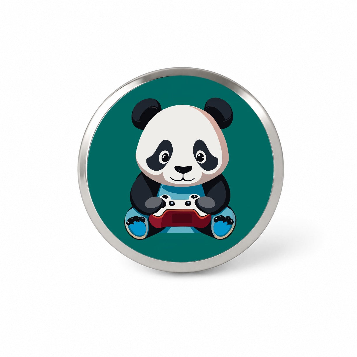 Panda Gaming Gamer Playing Video Game Novelty Hat Backpack Lapel Pin