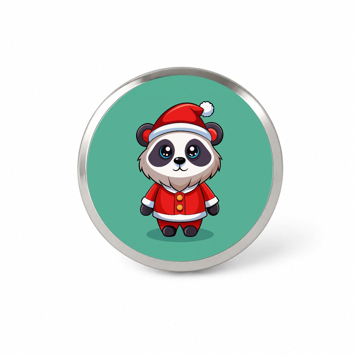 Panda Santa Christmas Novelty Hat Backpack Lapel Pin