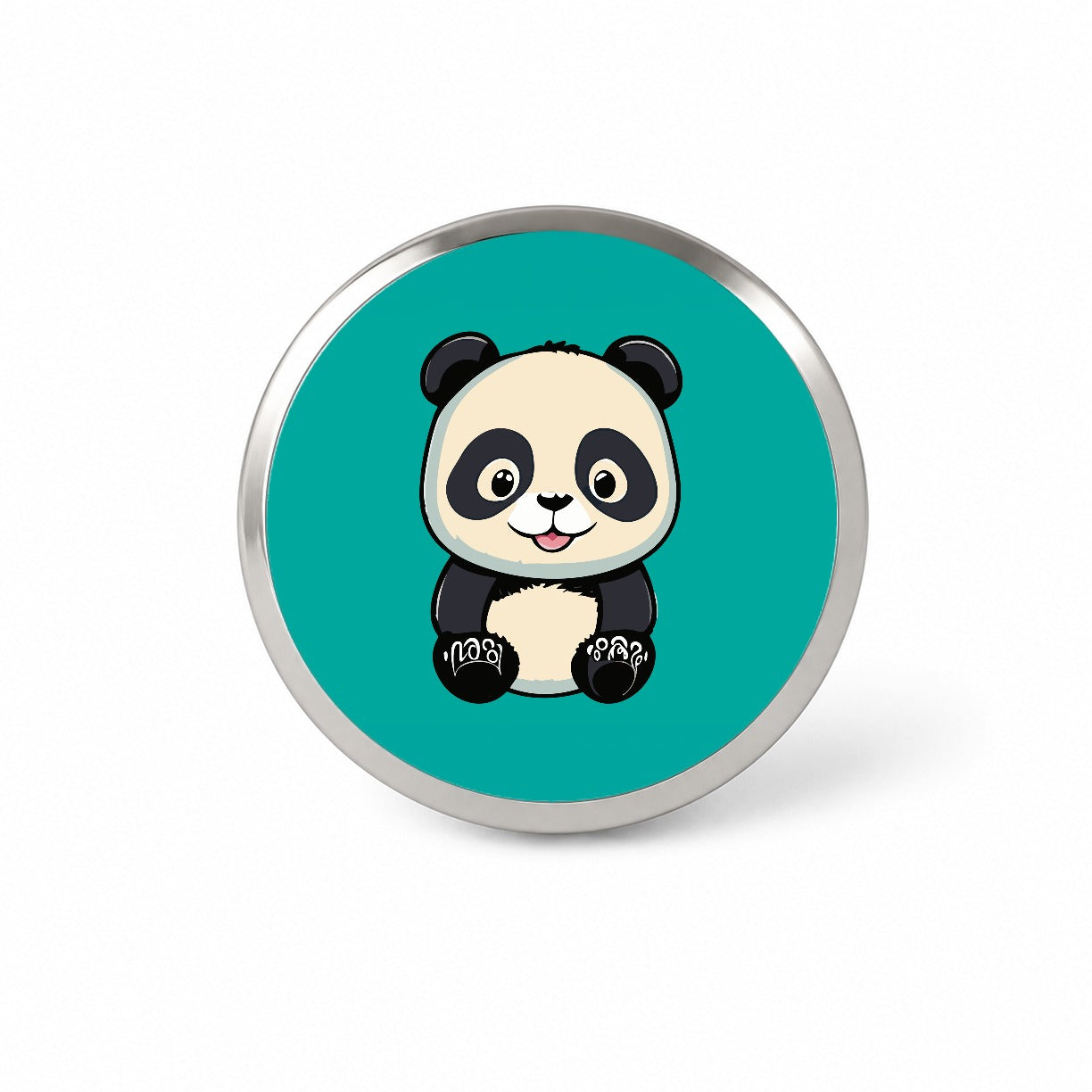 Panda Smiling Sitting Novelty Hat Backpack Lapel Pin