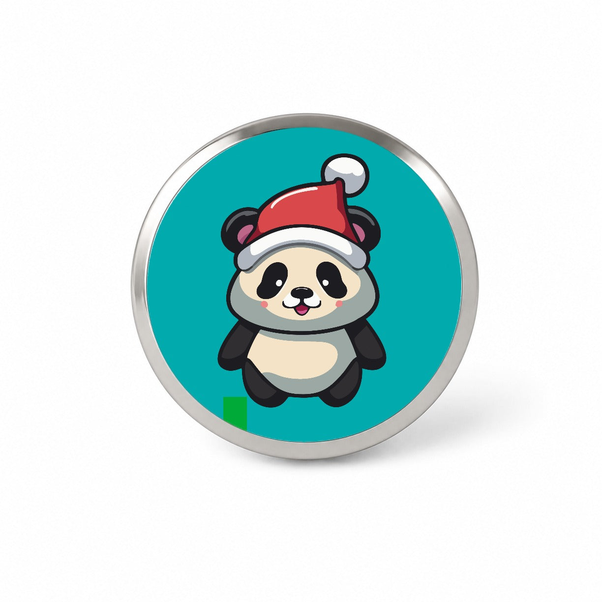 Panda Wearing Santa Hat Christmas Novelty Hat Backpack Lapel Pin
