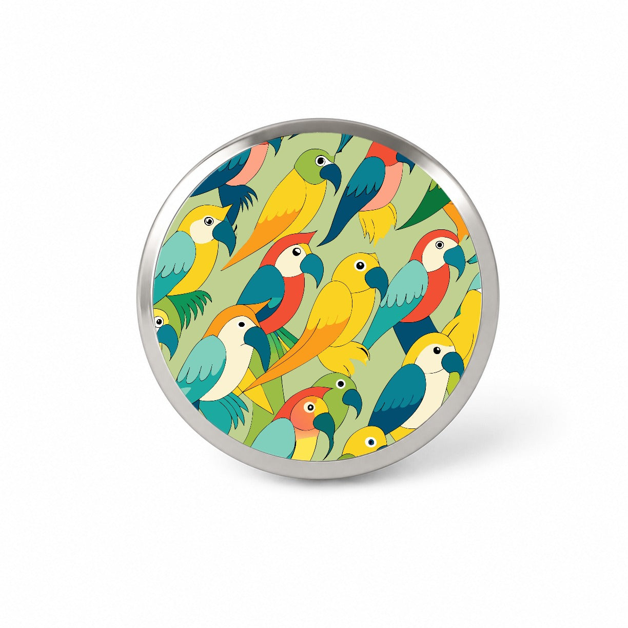 Parrots Pattern Novelty Hat Backpack Lapel Pin