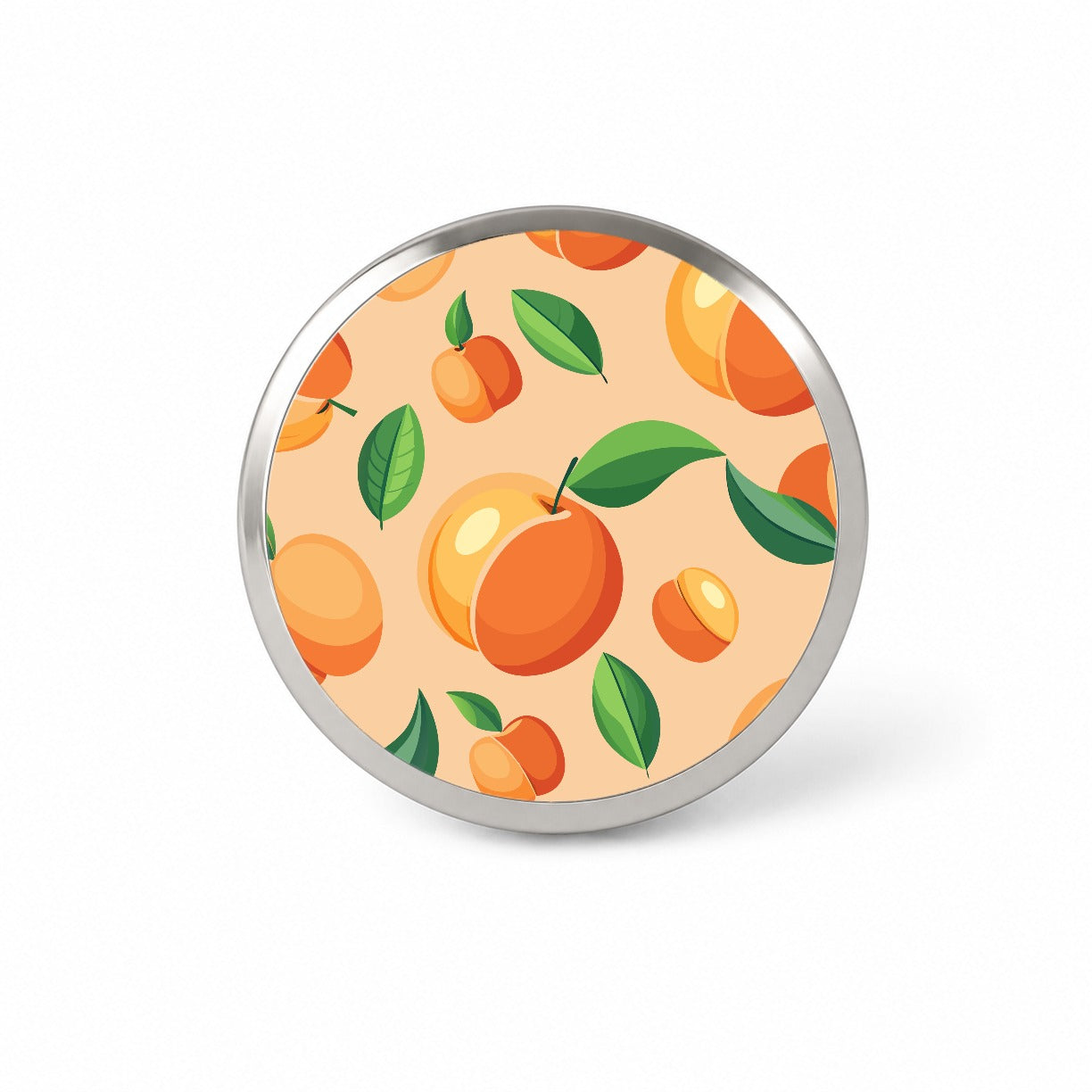 Peaches Scattered Background Pattern Novelty Hat Backpack Lapel Pin