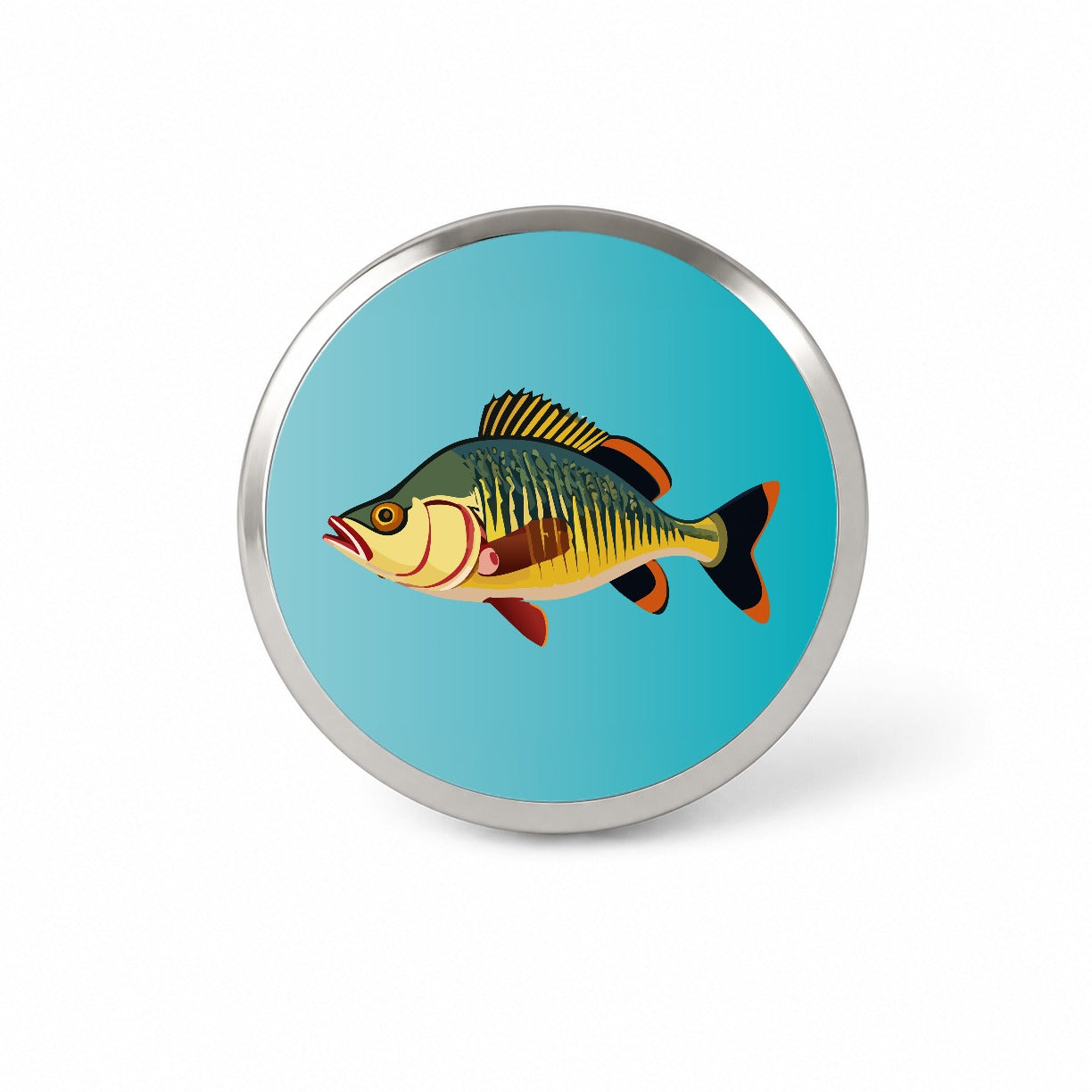 Perch Fish Colorful Fishing Novelty Hat Backpack Lapel Pin