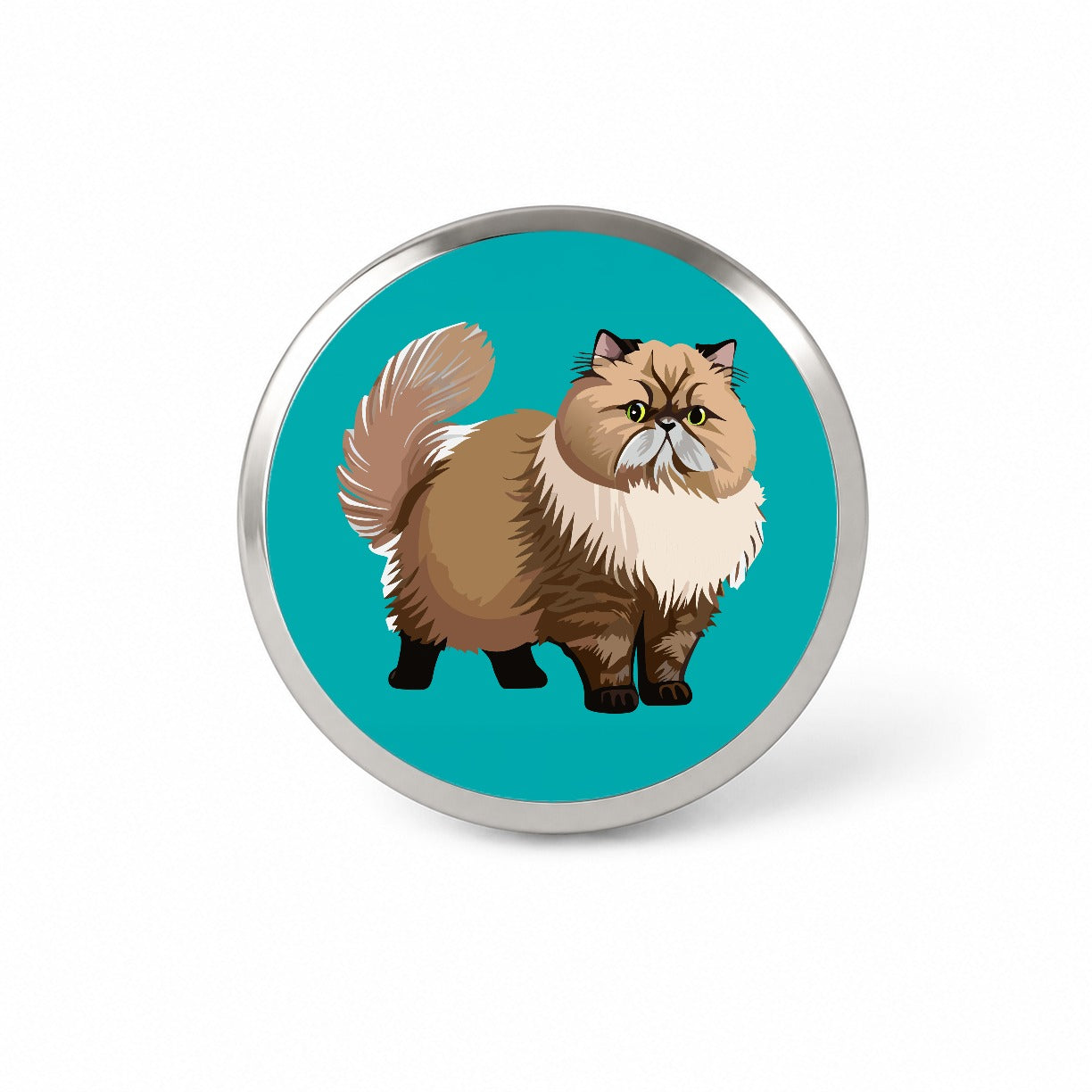 Persian Cat Standing Novelty Hat Backpack Lapel Pin