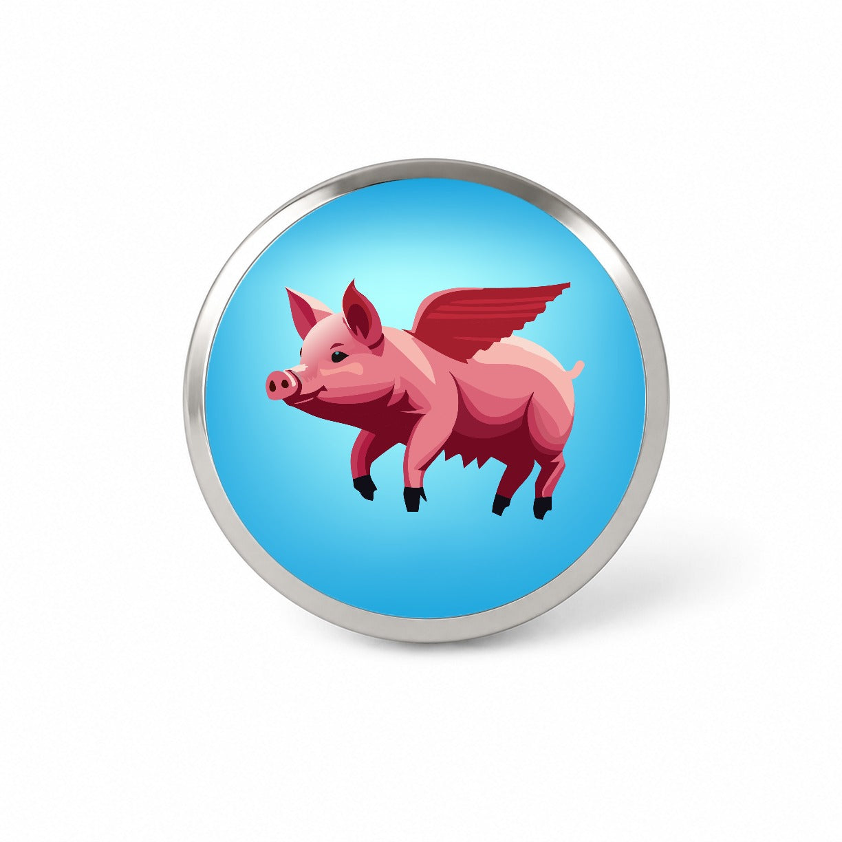 Pig Flying Funny Novelty Hat Backpack Lapel Pin
