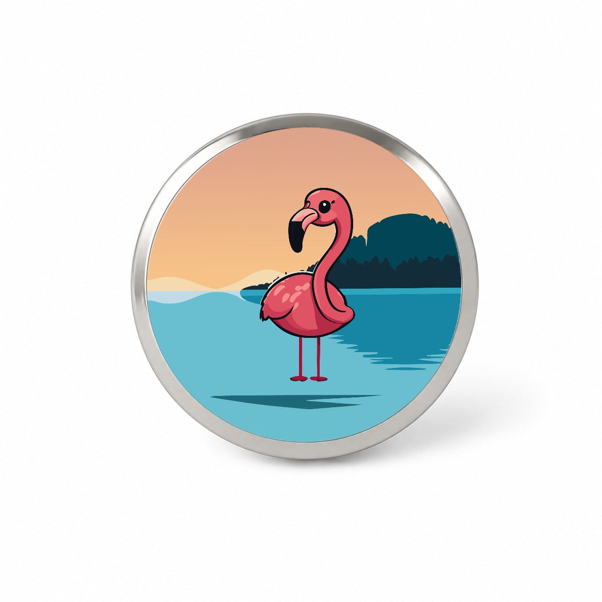 Pink Flamingo Sweet Novelty Hat Backpack Lapel Pin