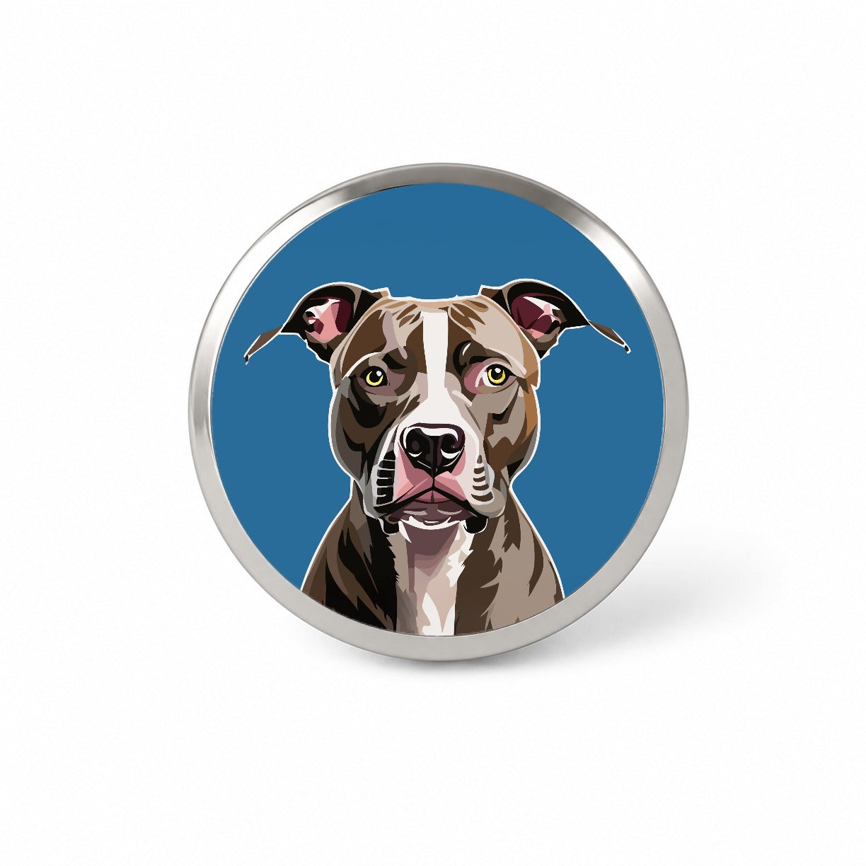 Pit Bull Dog Face Staring Novelty Hat Backpack Lapel Pin