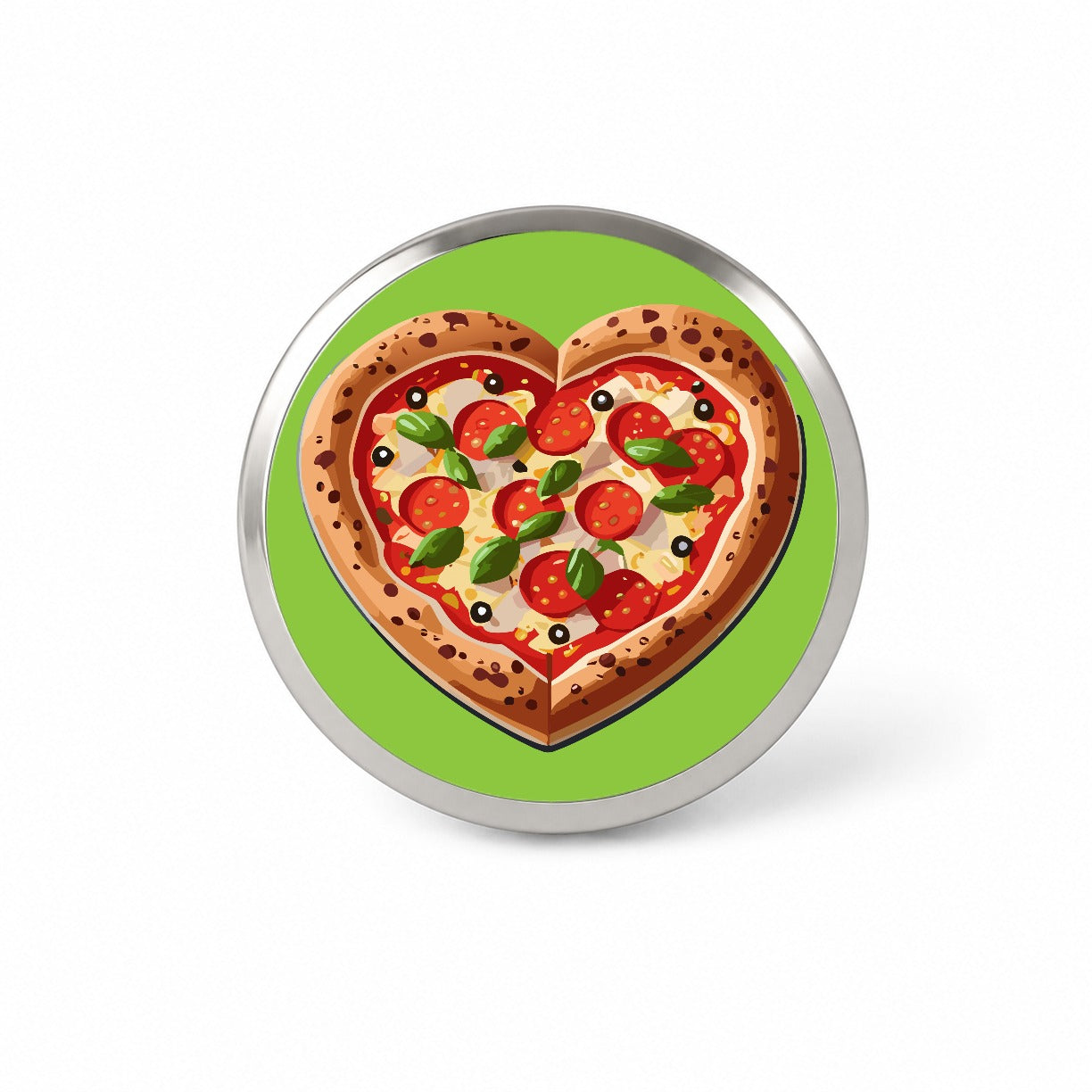 Pizza Heart Love Novelty Hat Backpack Lapel Pin