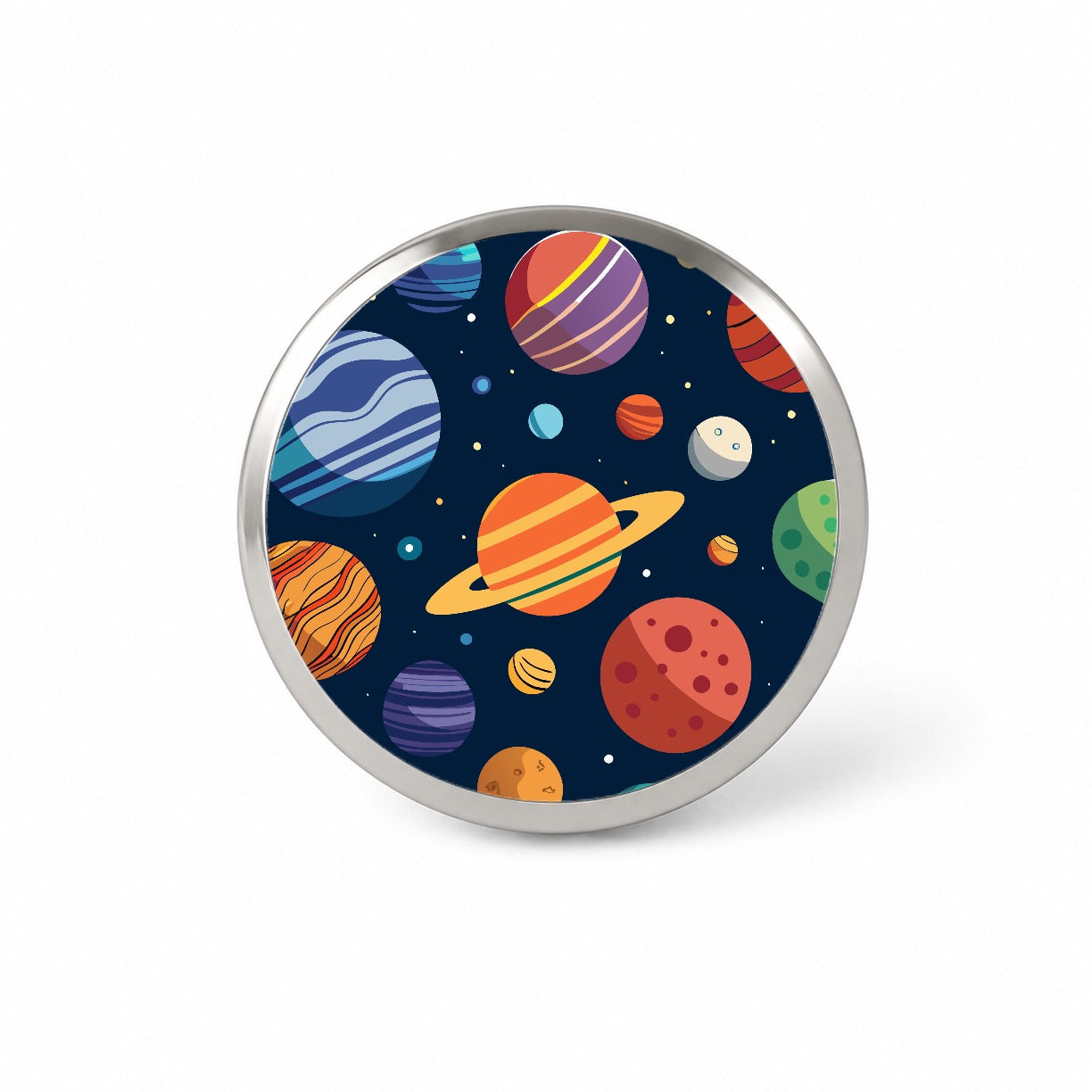 Planets Colorful Pattern Novelty Hat Backpack Lapel Pin