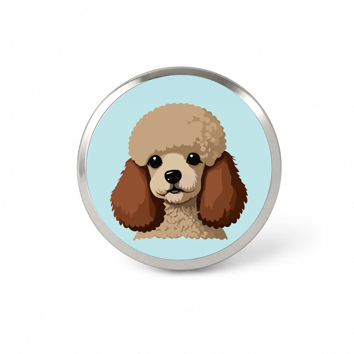 Poodle Head Cute Novelty Hat Backpack Lapel Pin