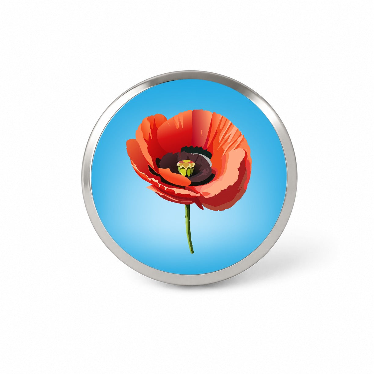 Poppy Flower Red Novelty Hat Backpack Lapel Pin