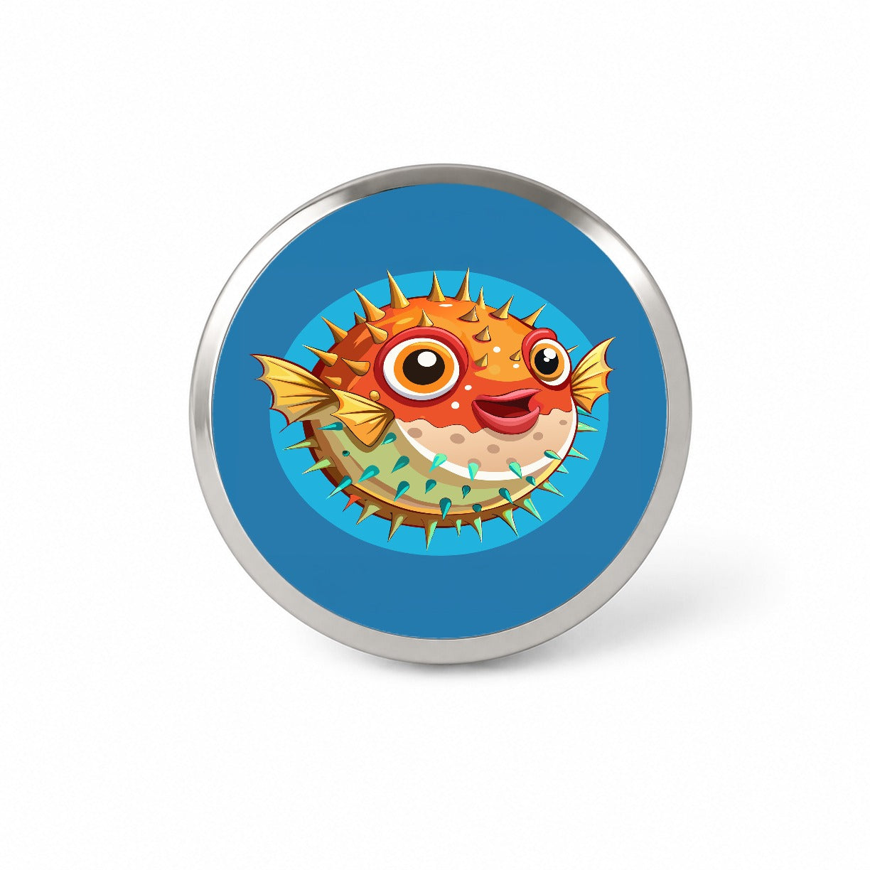 Pufferfish Cute Novelty Hat Backpack Lapel Pin