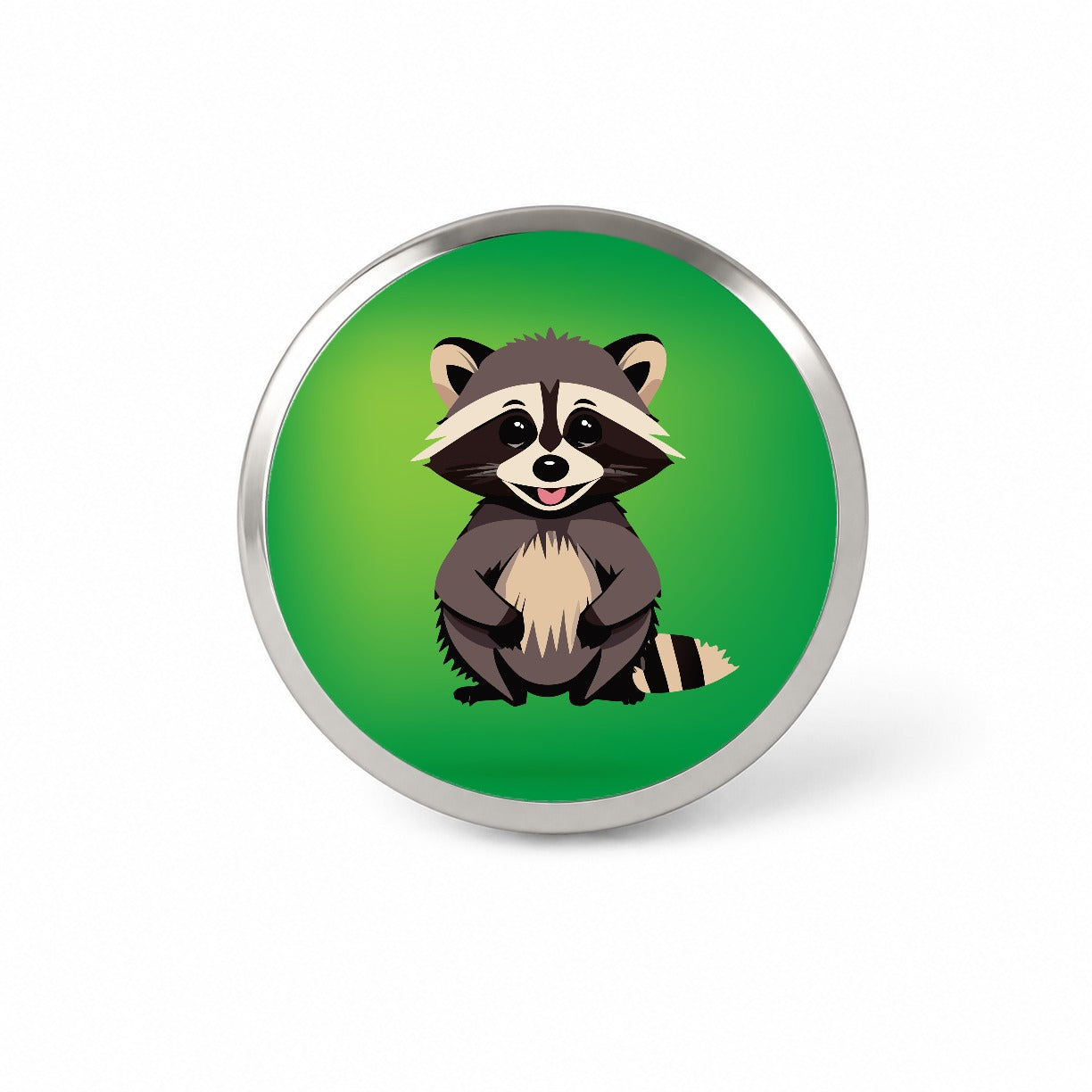 Raccoon Happy Novelty Hat Backpack Lapel Pin