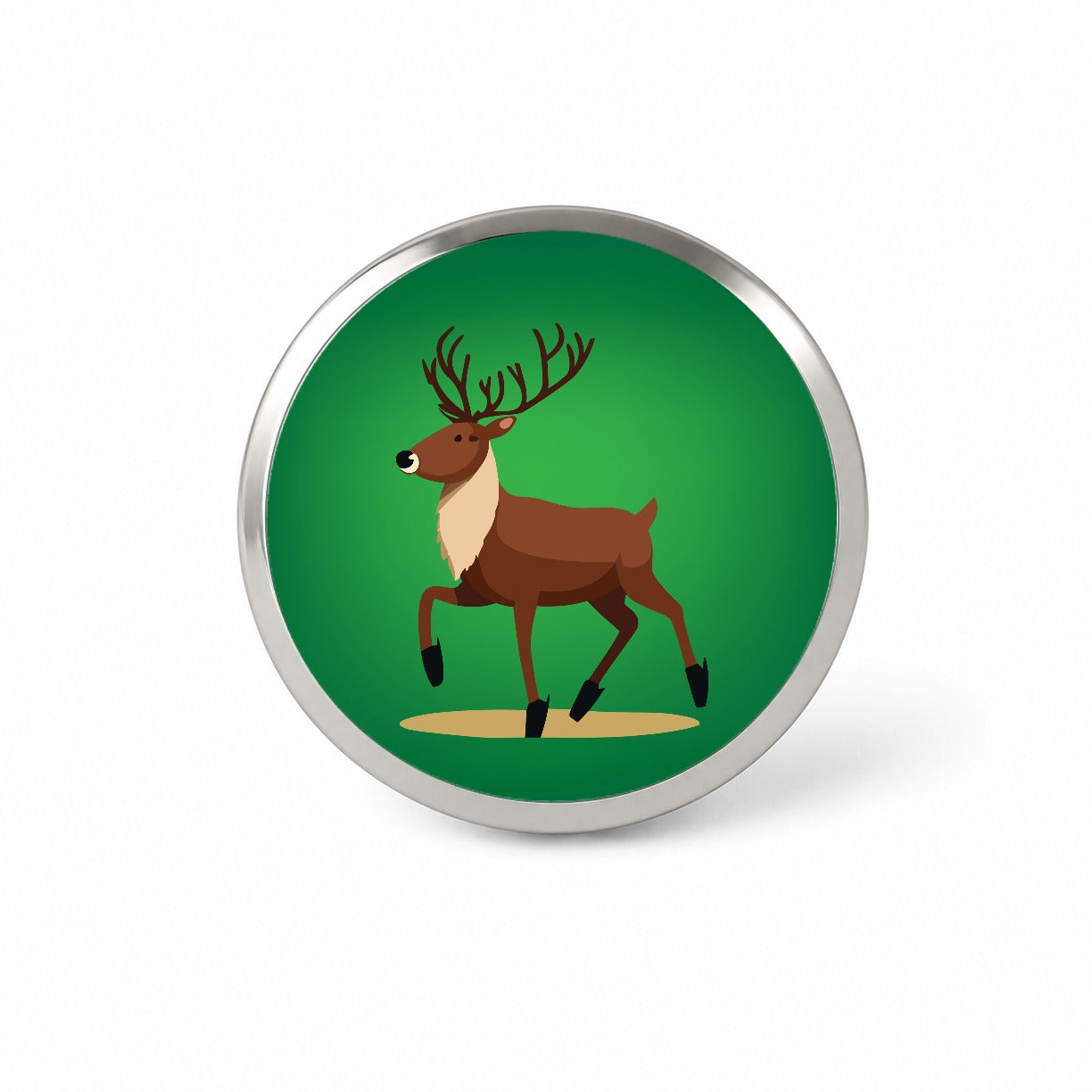 Reindeer Prancing Christmas Novelty Hat Backpack Lapel Pin