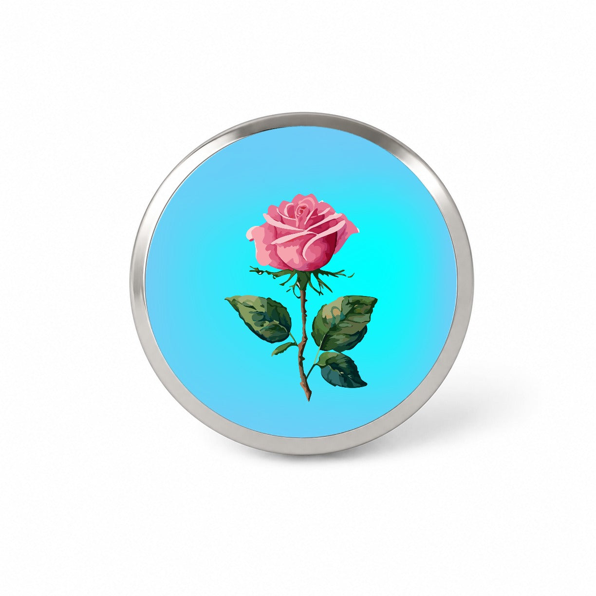 Rose Roses Pink Flower Watercolor Novelty Hat Backpack Lapel Pin