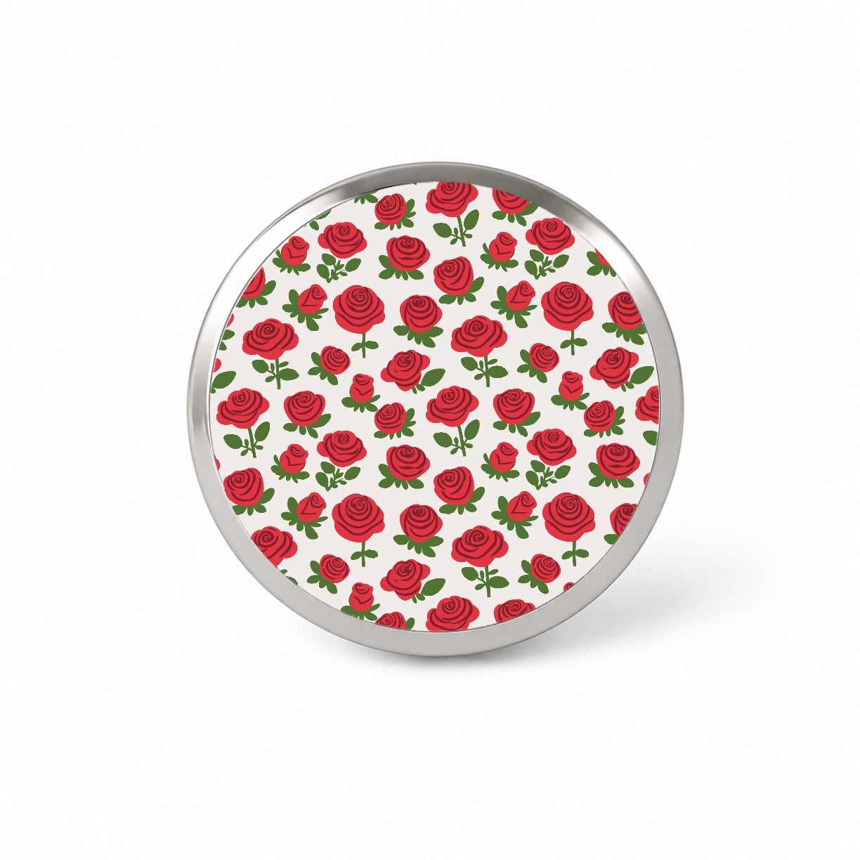 Roses Flowers Red Cute Pattern Novelty Hat Backpack Lapel Pin
