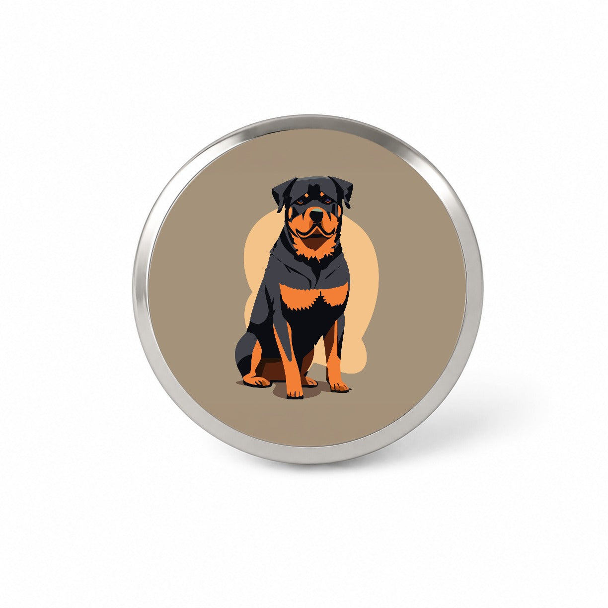 Rottweiler Dog Sitting Novelty Hat Backpack Lapel Pin