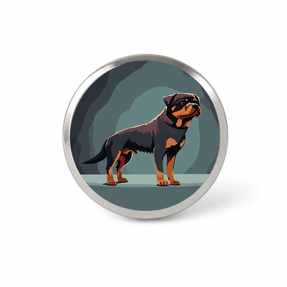 Rottweiler Dog Standing Novelty Hat Backpack Lapel Pin