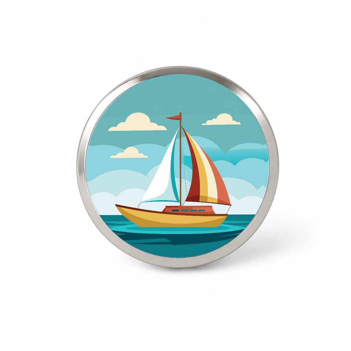 Sailboat Sailing Cute Novelty Hat Backpack Lapel Pin