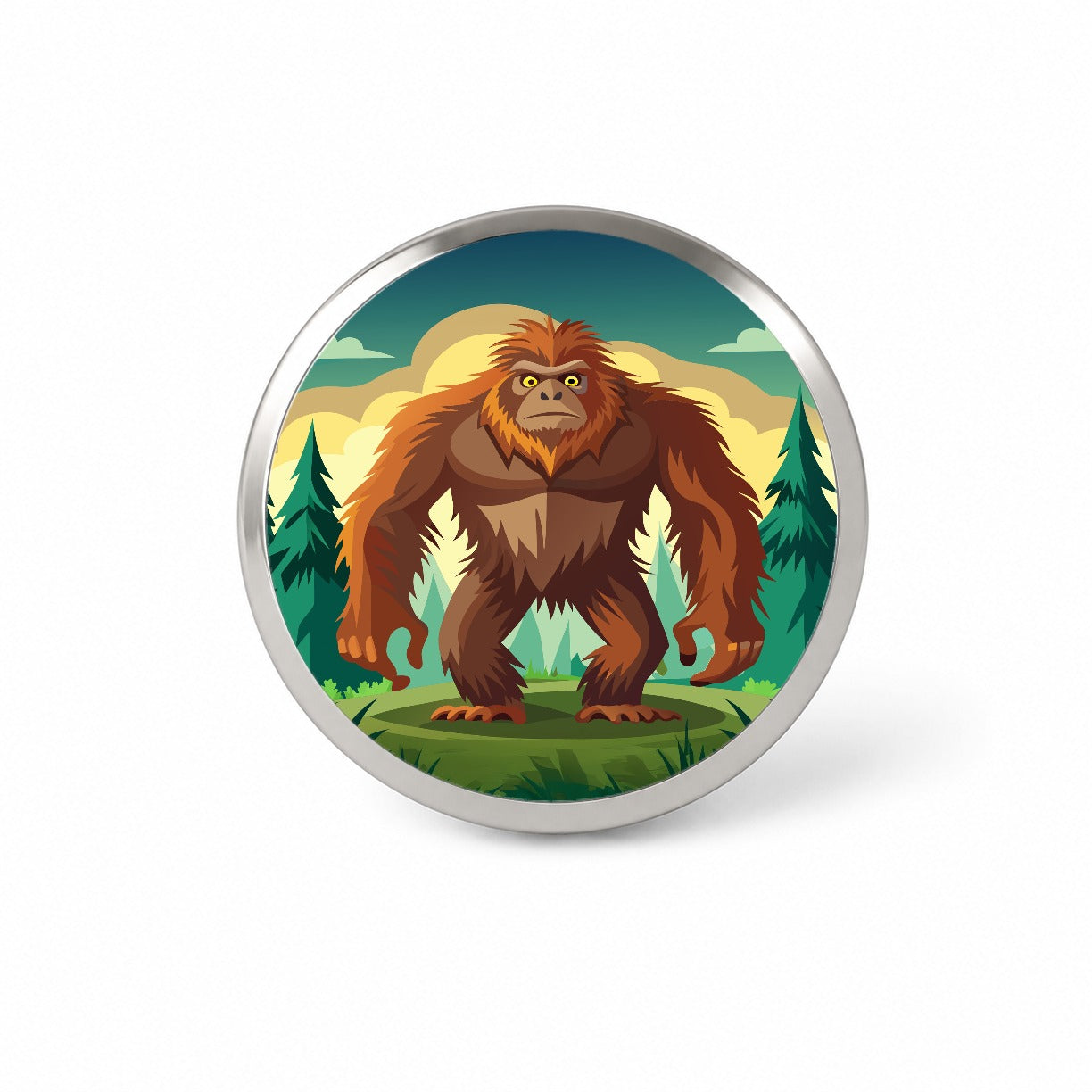 Sasquatch Big Foot Drawing Novelty Hat Backpack Lapel Pin