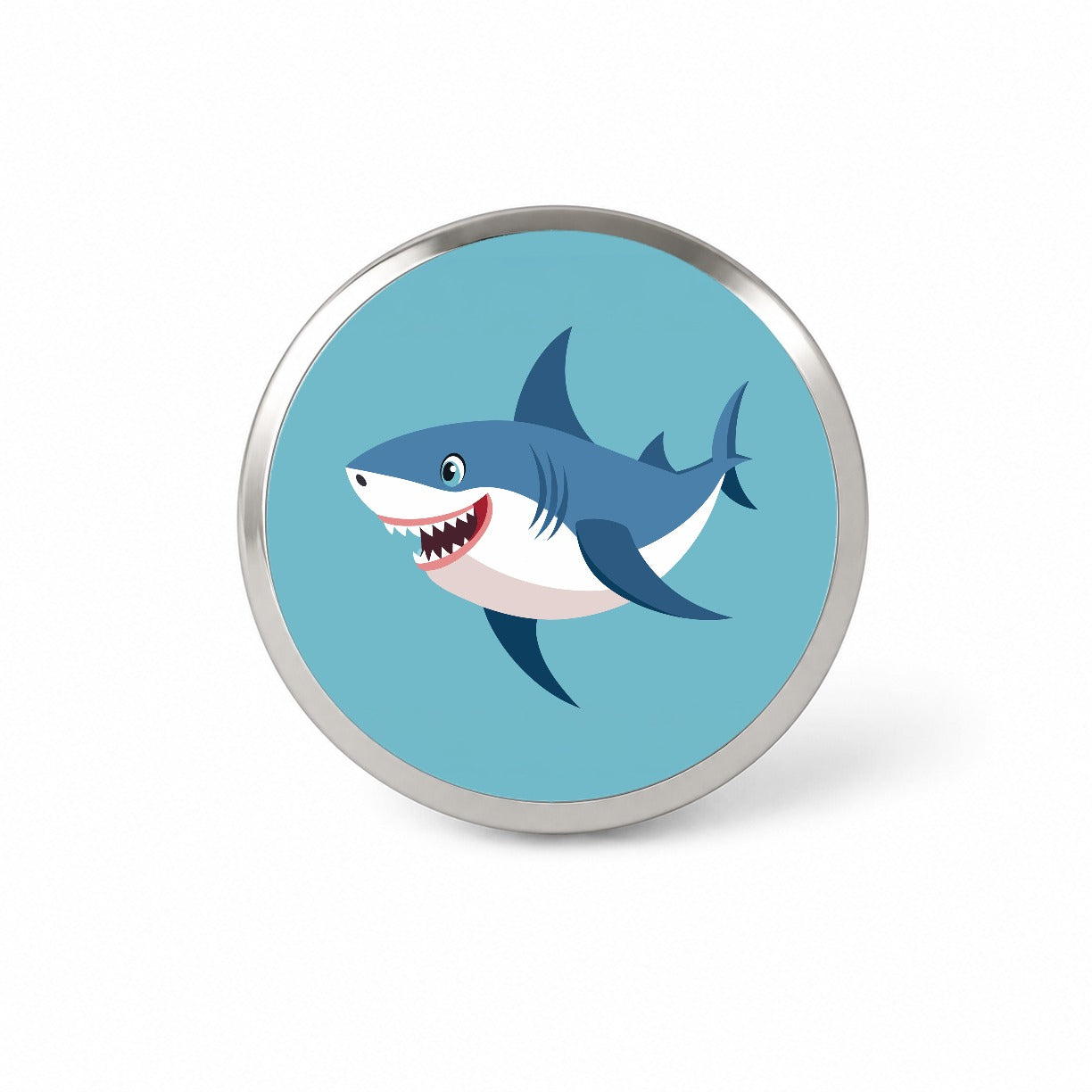 Shark Smiling Novelty Hat Backpack Lapel Pin