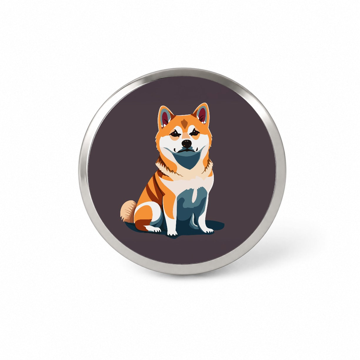 Shiba Inu Dog Sitting Novelty Hat Backpack Lapel Pin