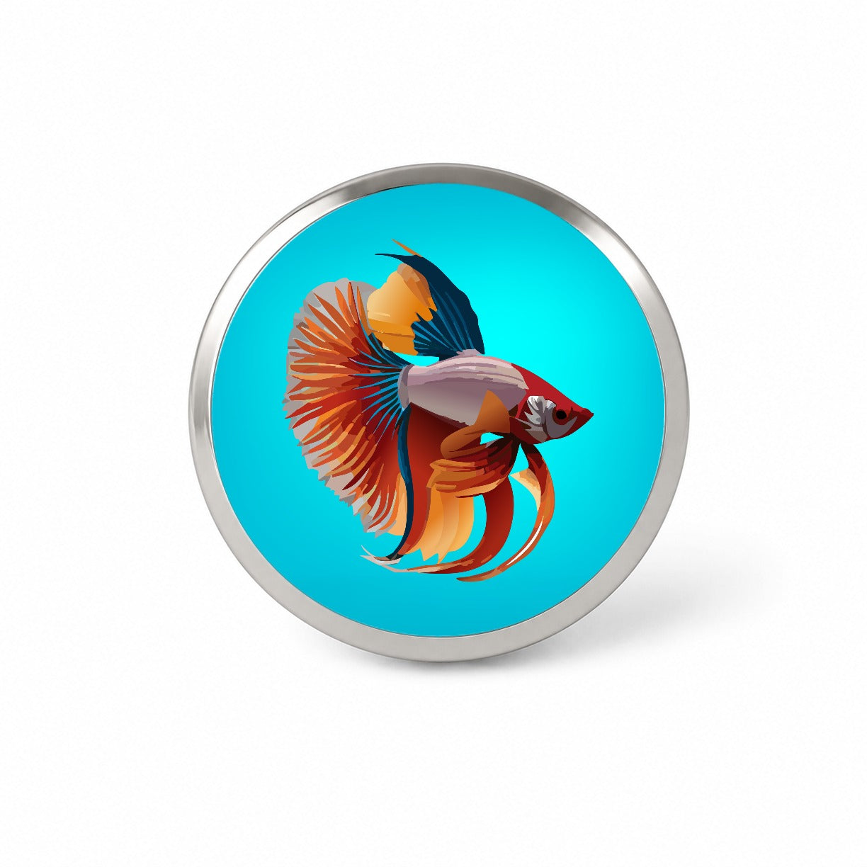 Siamese Fighting Fish Betta Freshwater Novelty Hat Backpack Lapel Pin