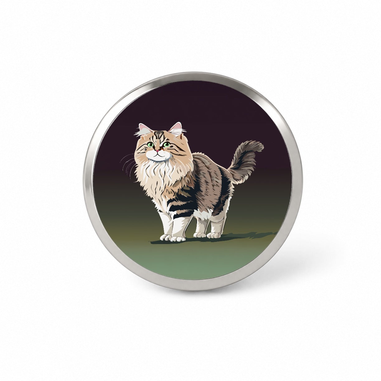 Siberian Cat Standing Novelty Hat Backpack Lapel Pin