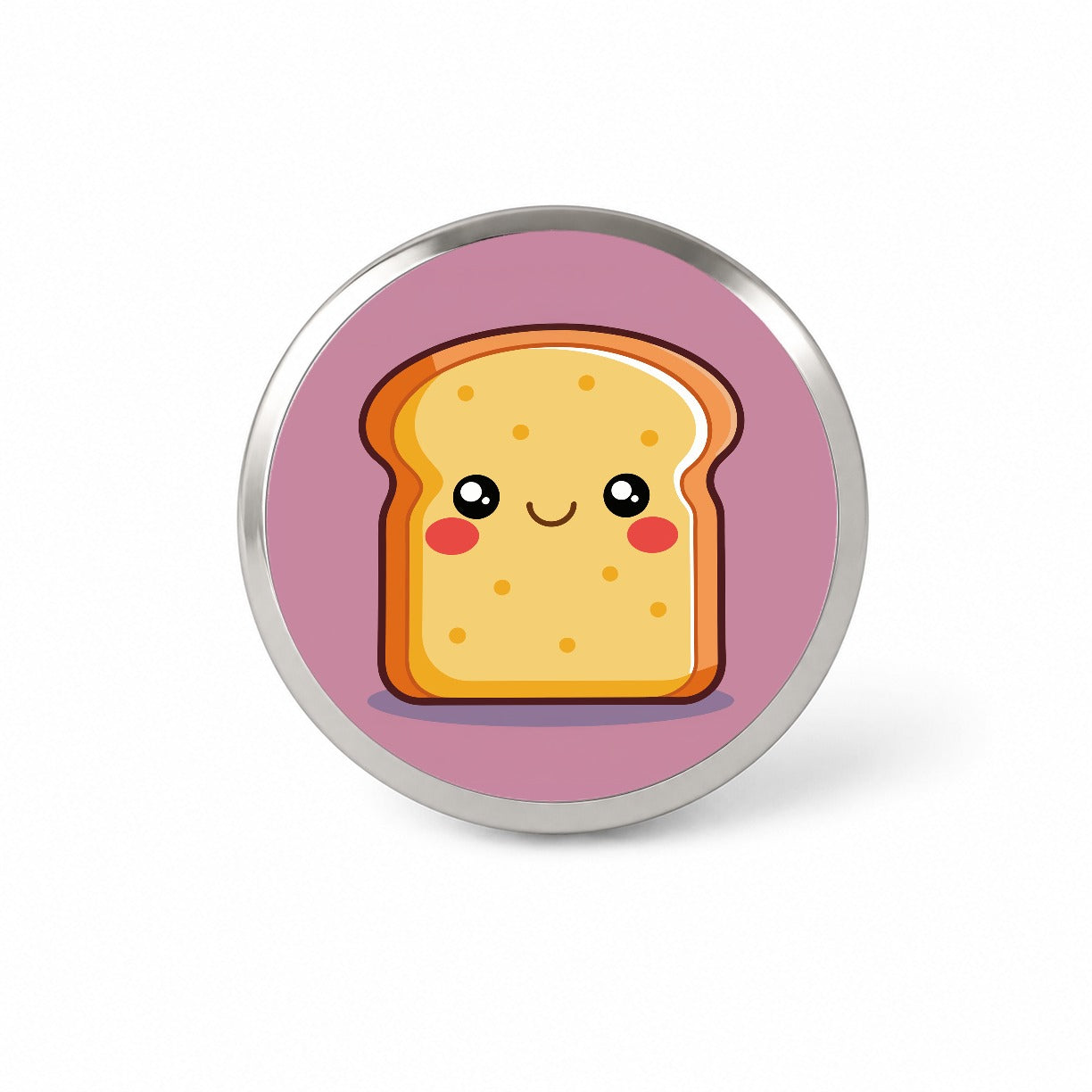 Smiling Toast Cute Novelty Hat Backpack Lapel Pin