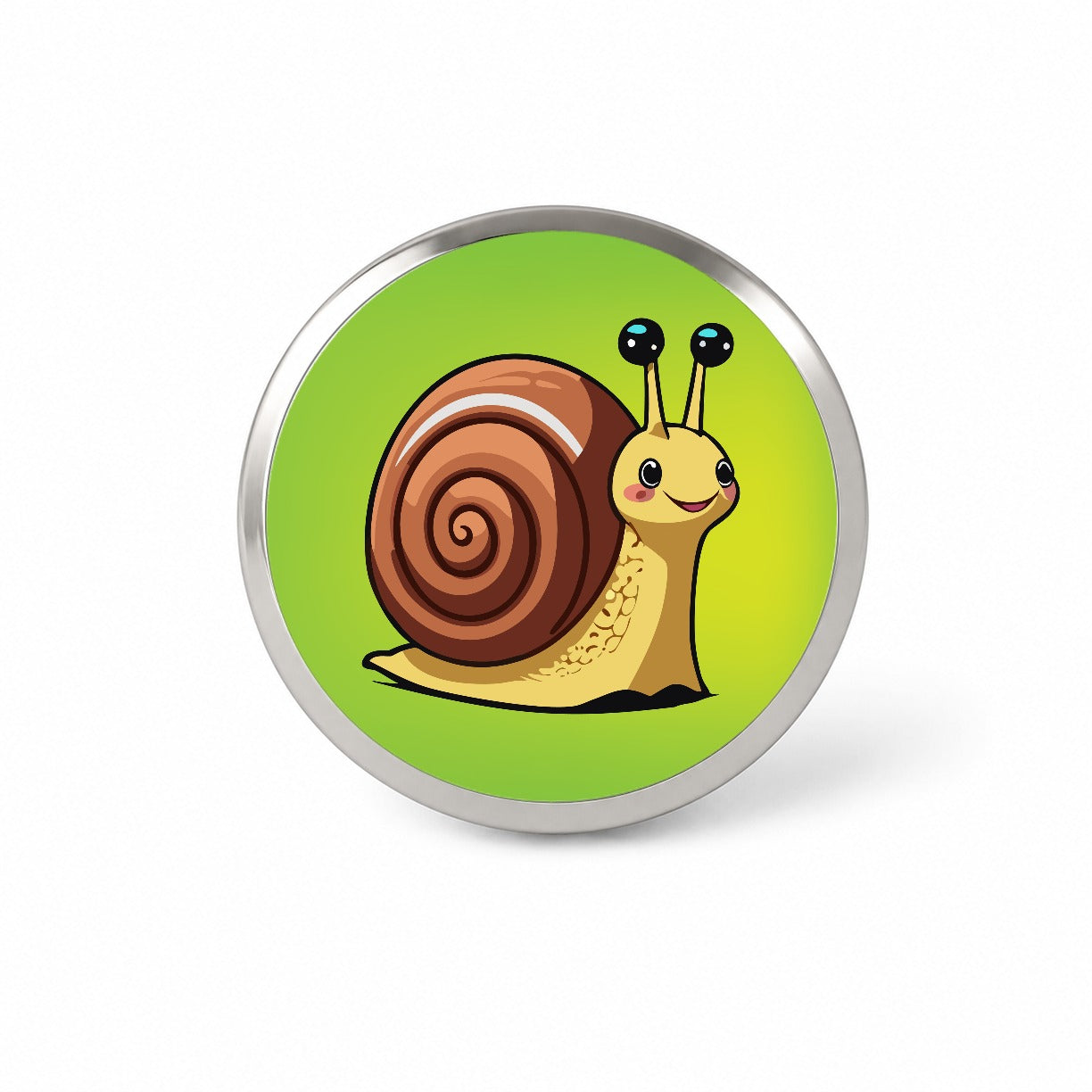 Snail Smiling Novelty Hat Backpack Lapel Pin