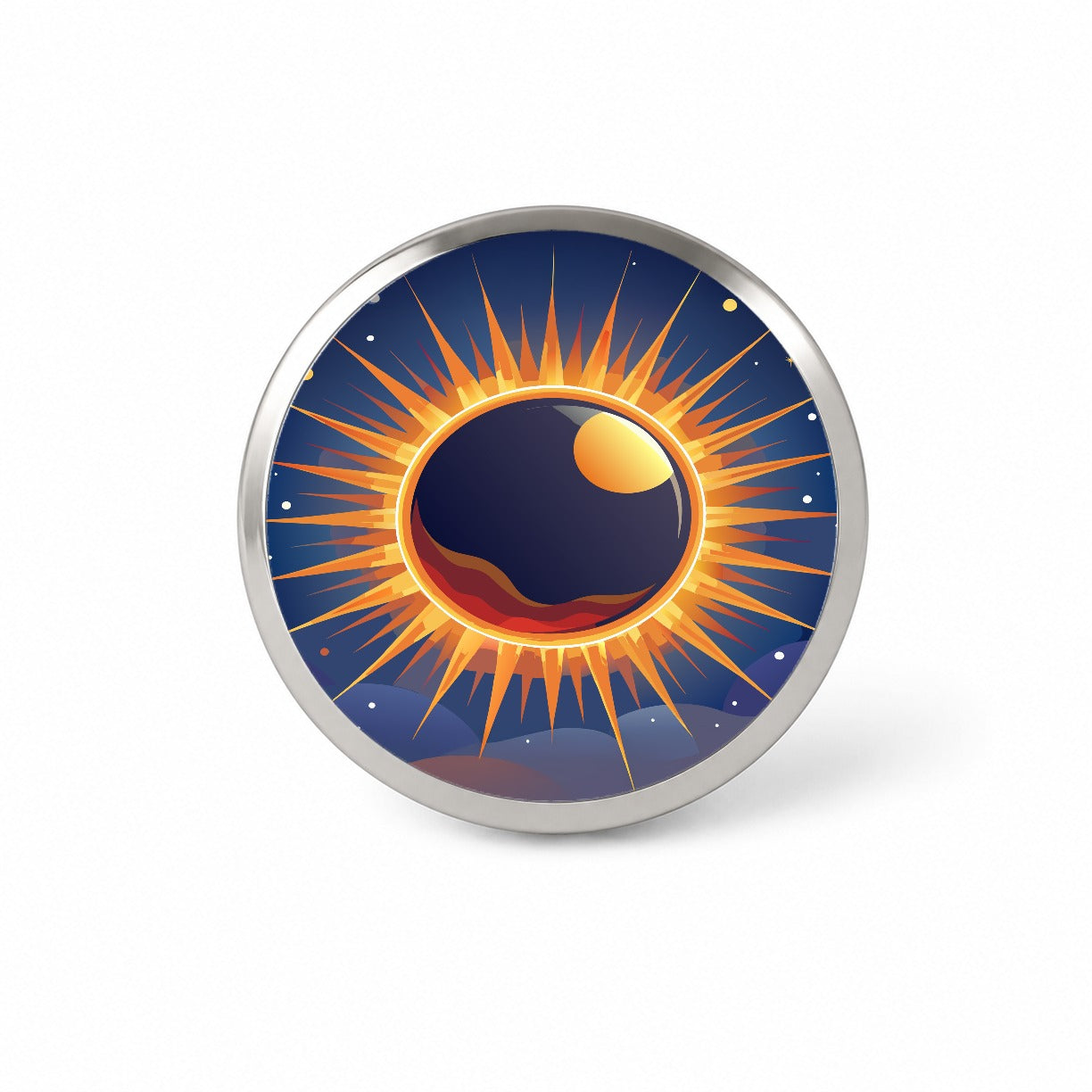 Solar Eclipse Sun Novelty Hat Backpack Lapel Pin